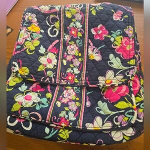 Vera Bradley Quilted Crossbody Messenger Style Bag "Ribbons" Print
